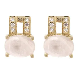 Orphelia® 'Alena' Women's Sterling Silver Stud Earrings - Gold ZO-7122/G