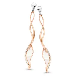 Orphelia® 'Mariza' Women's Sterling Silver Drop Earrings - Rose ZO-7171/RG