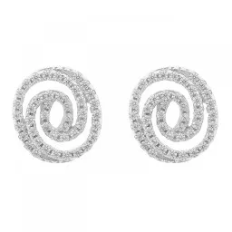 Orphelia® 'Roshina' Women's Sterling Silver Stud Earrings - Silver ZO-7274