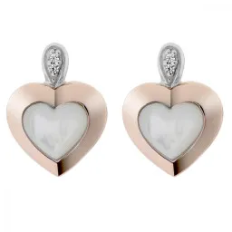Orphelia® 'Debby' Dames Zilver 925 925 Oorknoppen - Zilver/Rosé ZO-7289/RG