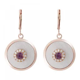 Orphelia® 'Fia' Dames Zilver 925 925 Oorhangers - Rosékleurig ZO-7293