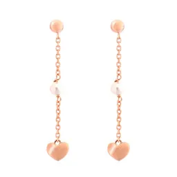 Orphelia® 'Nahara' Women's Sterling Silver Drop Earrings - Rose ZO-7378