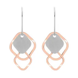 Orphelia® 'Inez' Dames Zilver 925 925 Oorhangers - Zilver/Rosé ZO-7391