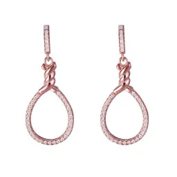 Orphelia® 'Aava' Women's Sterling Silver Drop Earrings - Rose ZO-7421
