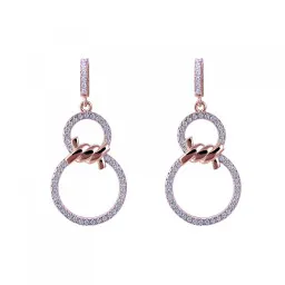 Orphelia® 'Aavia' Femmes Argent Boucle d'oreille - Rosé ZO-7422