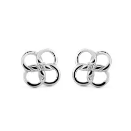 Orphelia® 'Aida' Women's Sterling Silver Stud Earrings - Silver ZO-7472