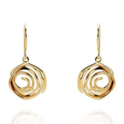 Orphelia® 'Apolline' Dames Zilver 925 925 Oorhangers - Goudkleurig ZO-7500/G