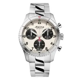 Alpina® Chronograph 'Startimer Pilot' Men's Watch AL-372WB4S26B
