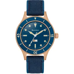 Bulova® Analoog 'Archive series mil ships 150th anniversary edition' Heren Horloge 98A325