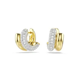 Swarovski® 'Dextera round' Dames Verguld Metaal Creolen - Goudkleurig 5740735