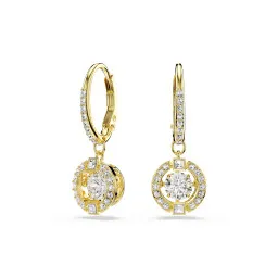 Swarovski 'Una Sparkling Dc' Women's Gold Plated Metal Drop Earrings - Gold 5758095