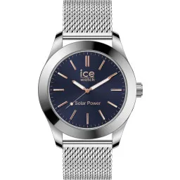 Ice Watch® Analoog 'Ice steel - silver dark blue' Heren Horloge (Medium) 023794