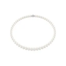 Swarovski® 'Matrix pearl' Dames Metaal Collier - Zilverkleurig 5747746