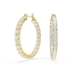 Swarovski® 'Matrix tennis' Dames Verguld Metaal Creolen - Goudkleurig 5750620