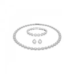 Swarovski® 'Angelic' Women's Base Metal Set: Bracelet + Necklace - Silver 5367853