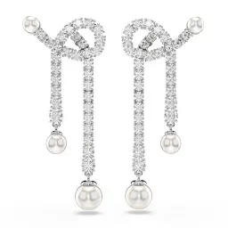 Swarovski® 'Matrix' Femmes Métall Boucle d'oreille - Argent 5692417