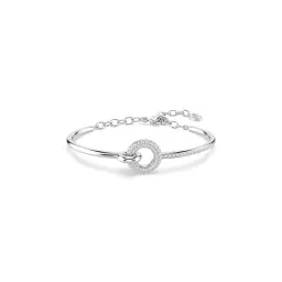 Swarovski® 'Dextera Round' Women's Base Metal Bracelet - Silver 5743569