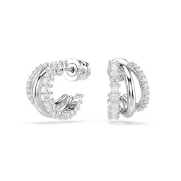 Swarovski® 'Hyperbola spin' Dames Metaal Creolen - Zilverkleurig 5737110