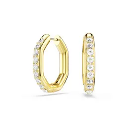 Swarovski® 'Dextera Octagon' Femmes Métal plaqué Créoles - Or 5724584