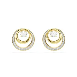 Swarovski® 'Hyperbola spin' Dames Verguld Metaal Oorknoppen - Goudkleurig 5740407