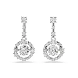 Swarovski® 'Constella Bars' Femmes Métall Boucle d'oreille - Argent 5738194