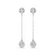 Swarovski® 'Una Angelic' Women's Base Metal Drop Earrings - Silver 5732273