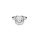 Swarovski 'Una Angelic Cushion' Women's Base Metal Ring - Silver 5758472