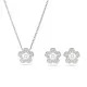 Swarovski® '2026 capsule' Dames Metaal Set: Ketting + Oorbellen - Zilverkleurig 5749180