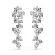 Swarovski® 'Constella' Femmes Métall Boucle d'oreille - Argent 5732252