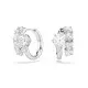 Swarovski 'Matrix Crash' Women's Base Metal Hoop Earrings - Silver 5753572