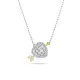 Swarovski® 'Idyllia E Heart' Women's Base Metal Necklace - Silver/Gold 5737291