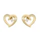 Orphelia® 'Mera' Women's Sterling Silver Stud Earrings - Gold ZO-7370 G
