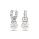 Swarovski® 'Matrix pearl' Dames Metaal Oorhangers - Zilverkleurig 5691716