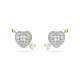Swarovski® 'Idyllia E Heart' Damen Metall Ohrstecker - Silber/Gold 5737298