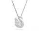 Swarovski® 'Swan' Women's Base Metal Necklace - Silver 5732412