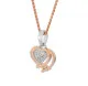 Orphelia® 'Anni' Women's Sterling Silver Chain with Pendant - Silver/Rose ZH-7368 RG