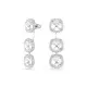 Swarovski 'Una Angelic Cushion' Women's Base Metal Drop Earrings - Silver 5754342