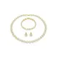Swarovski® 'Una angelic' Dames Verguld Metaal Set: Armband + Oorbellen + Ketting - Goudkleurig 5750619