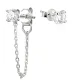Gena.paris® 'Stone' Women's Sterling Silver Stud Earrings - Silver GBO1531-W