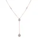 Gena.paris® 'Mono' Dames Zilver 925 925 Collier - Rosékleurig GC1458-R