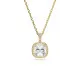 Swarovski 'Una Angelic Cushion' Women's Gold Plated Metal Necklace - Gold 5764761
