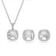 Swarovski 'Una Angelic Cushion' Damen Metall Set: Necklace + Earrings - Silber 5754343