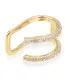 Gena.paris® 'Double' Women's Sterling Silver Earcuff - Gold GBO883-Y