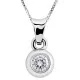 Orphelia® 'Giuliana' Femmes Or blanc 18C Pendentif - Argent HD-4082/1