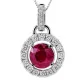 Orphelia® 'Evina' Women's Whitegold 18C Pendant - Silver HD-4213/RU