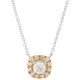 Orphelia® 'Gilda' Women's Two-Tone 18C Chain with Pendant - Silver/Gold KD-2028/1