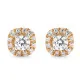 Orphelia® 'Gilda' Women's Two-Tone 18C Stud Earrings - Silver/Gold OD-5028/1