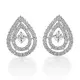 Orphelia® 'Gianna' Women's Whitegold 18C Stud Earrings - Silver OD-5298