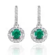 Orphelia® 'Evina' Women's Whitegold 18C Drop Earrings - Silver OD-5332/EM