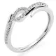 Orphelia® Women's Whitegold 18C Ring - Silver RD-3221